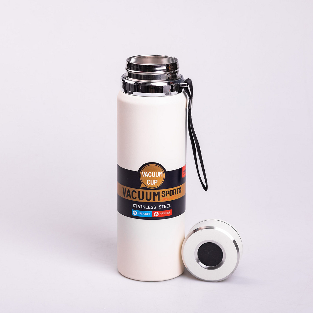 Термос Vacuum Sports з датчиком температури, 1 л, білий Київ - фото 3