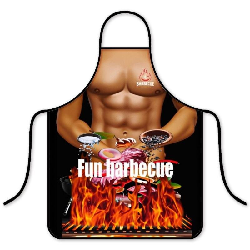 Фартук с приколом Barbecue торс гриль мясо огонь кухонный мужской для барбекю Киев - изображение 5