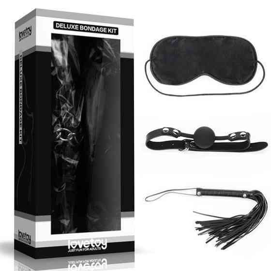 Набір БДСМ - Deluxe Bondage Kit (маска, кляп, флогер) Sex Aura Київ