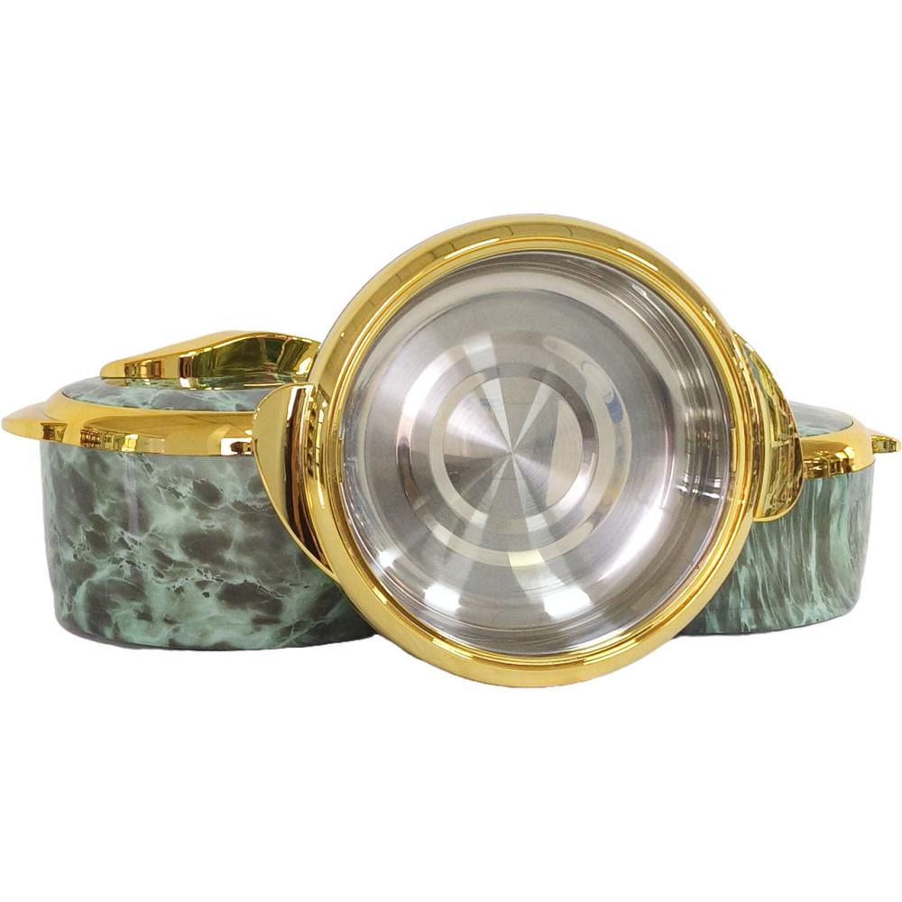 Набор термосов для еды 3в1 термоконтейнеры для сервировки стола, для хранения горячей и холодной пищи 2.5-2-1.5 л,зелёный Каменец-Подольский - изображение 9