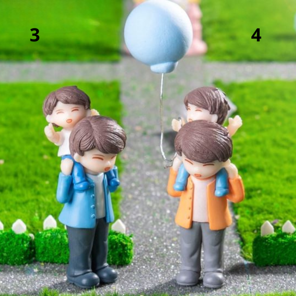 Фигурка Папа с сыном для мини-сада, флорариума, микроландшафта, макета Одесса - изображение 5