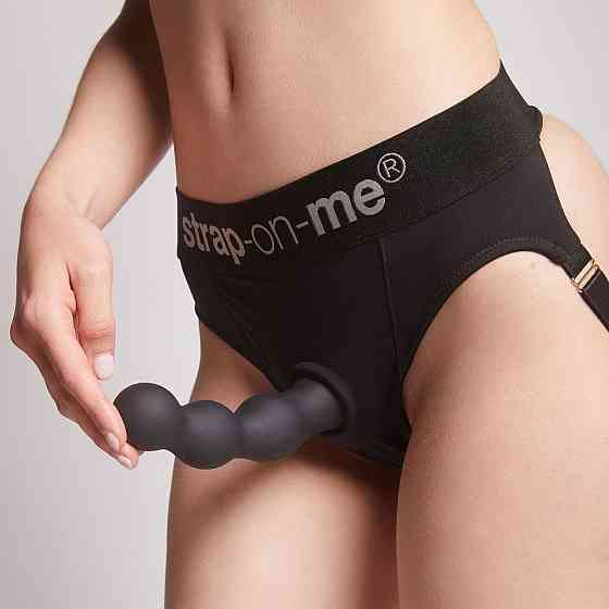 Насадка для страпона Strap-On-Me Dildo Plug Balls Black S Sex Aura Київ