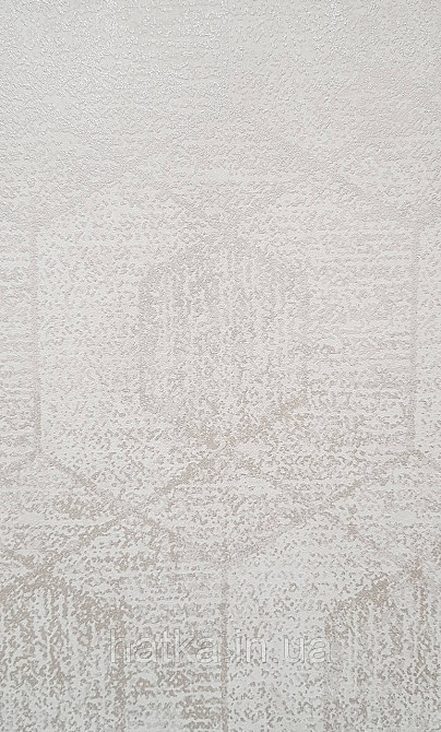 Шпалери вінілові на флізеліні Marburg Memoria 1.06х10 геометрія фігури роми сріблясті на бежевому Київ - фото 2