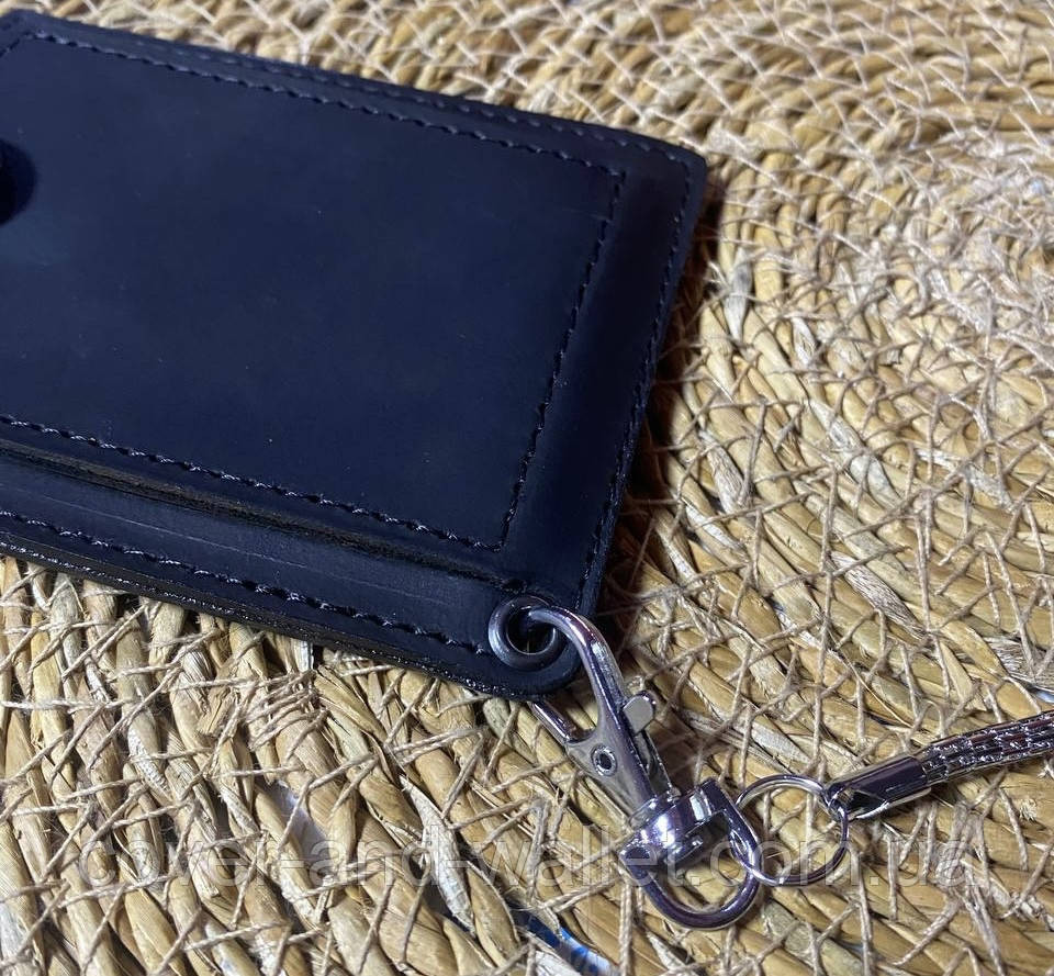 Кожаная обложка для пенсионного удостоверения и прав на кнопке Puos Киев - изображение 4