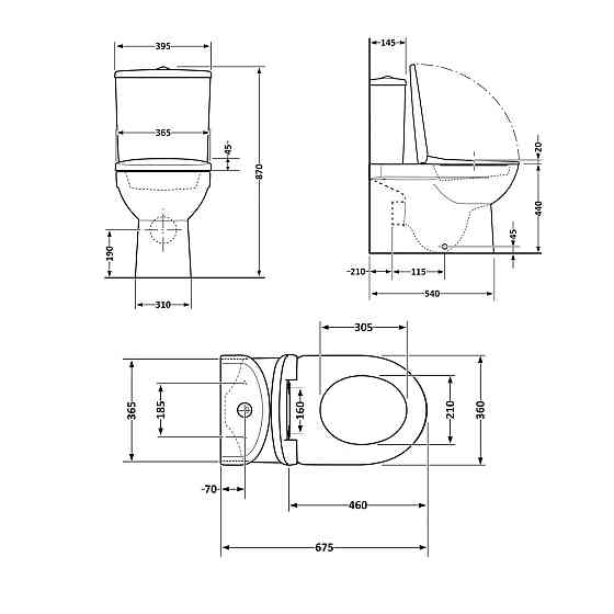 Унітаз-компакт Qtap Scorpio безобідковий Ultra Quiet із сидінням Soft-close QT14226088AW Київ