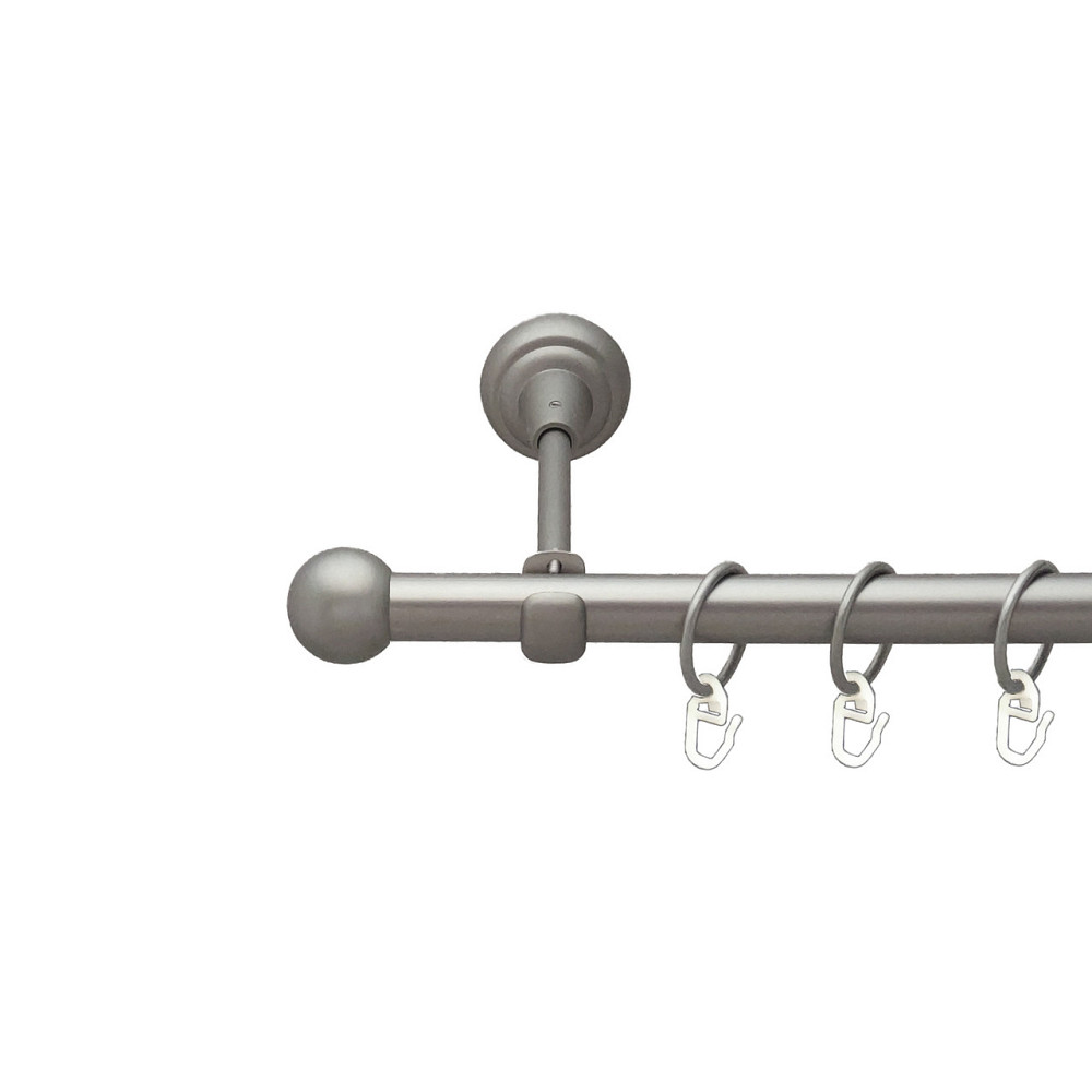 Карниз Orvit Куля Болонь металевий однорядний відкритий Сатин 19 мм 160 см (6306946) Львов - изображение 1