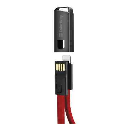 Дата кабель USB 2.0 AM to Lightning 0.22m red ColorWay (CW-CBUL021-RD) Винница