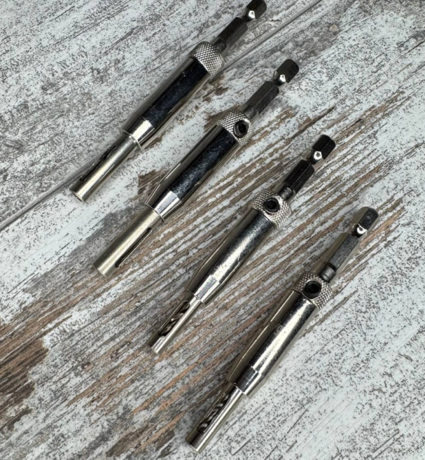 Набор самоцентрирующихся сверл 4 шт для мебели, дверных петель и замков, hex 6.35 мм Киев - изображение 1