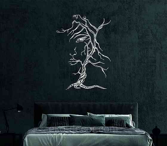 Декоративное настенное Панно «Дерево лицо» Декор на стену 110*80 см, Белый Киев