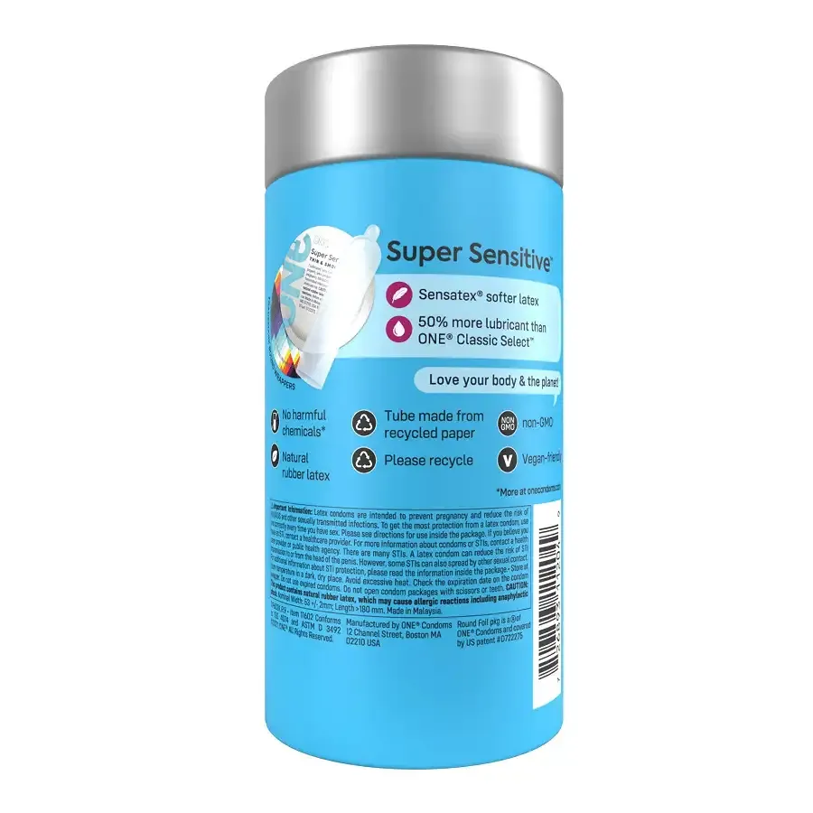 Презервативи ONE Super Sensitive 12 шт, подарункова упаковка тюб Львов - изображение 3