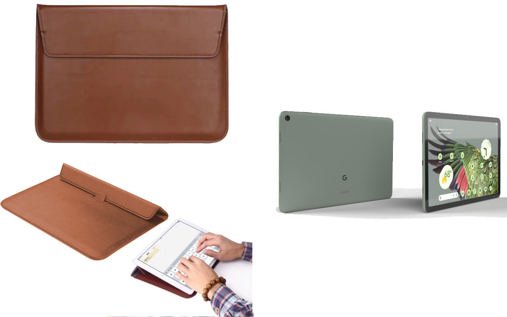 Чохол-конверт VitoCase для Google Pixel Tablet 2023, з функцією підставки для планшета Коричневий Київ - фото 1