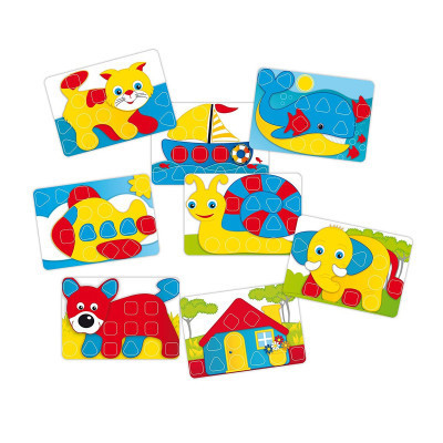 Набір для творчості Quercetti мозаїка 30 великих фішок + дошка-кейс (4401-Q) Вінниця - фото 4