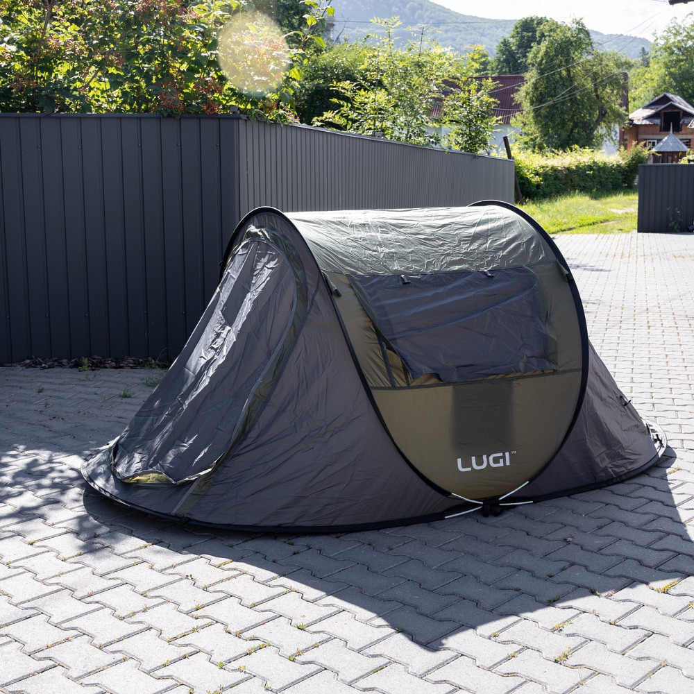 Двухместная кемпинговая палатка для рыбалки, зеленая Киев - изображение 7