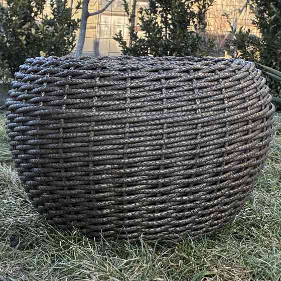 Кашпо з ротангу 12 л (ручна робота), стильний горщик для квітів - мармуровий скарб Киев