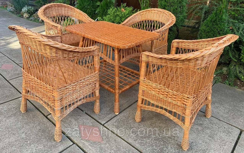 Плетені меблі з низькою спинкою Київ - фото 2