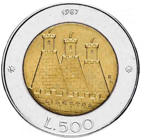 Монета 500 лір. 1987 рік, Сан-Маріно.UNC Полтава