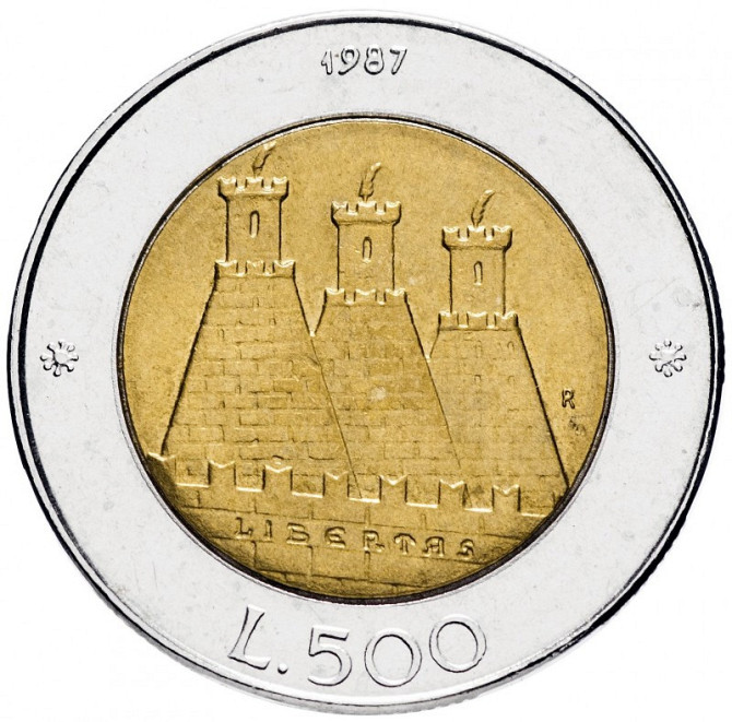 Монета 500 лір. 1987 рік, Сан-Маріно.UNC Полтава - изображение 1
