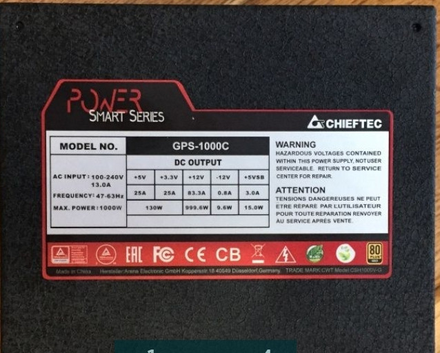 Блоки питания Chieftec 1000 w. Киев - изображение 3