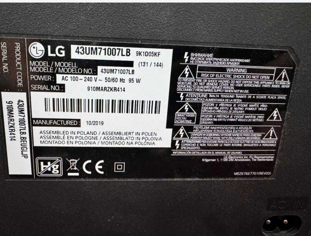 Телевізор LG43UM71007LB  4K Smart TV webOS Киев - изображение 5