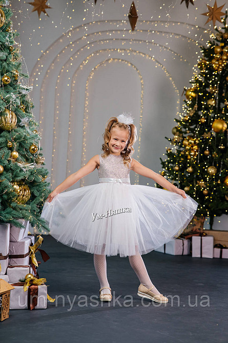 Детское нарядное платье Снежинка с блестками Кривой Рог - изображение 10