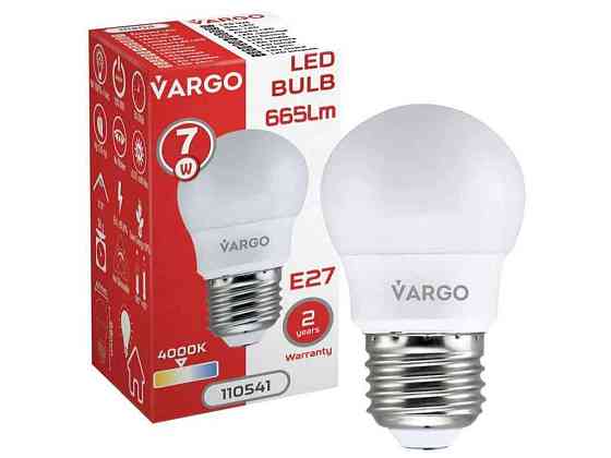 Лампа світлодіодна 7W E27 G45 4000K 220V (V-110541) ТМ VARGO Київ