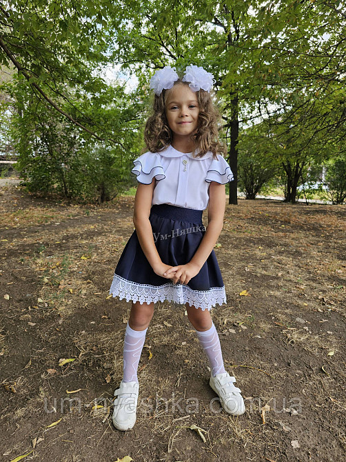 Шкільна спідниця з білим мереживом на 116-134 Кривий Ріг - фото 4