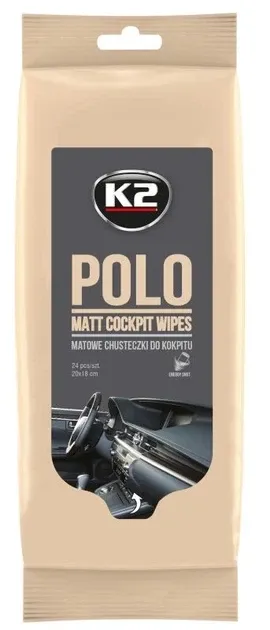 K2 Polo Matt Cockpit Wipes (K425) — Серветки для пластику та гуми | Матовий ефект без блиску Ковель - фото 1