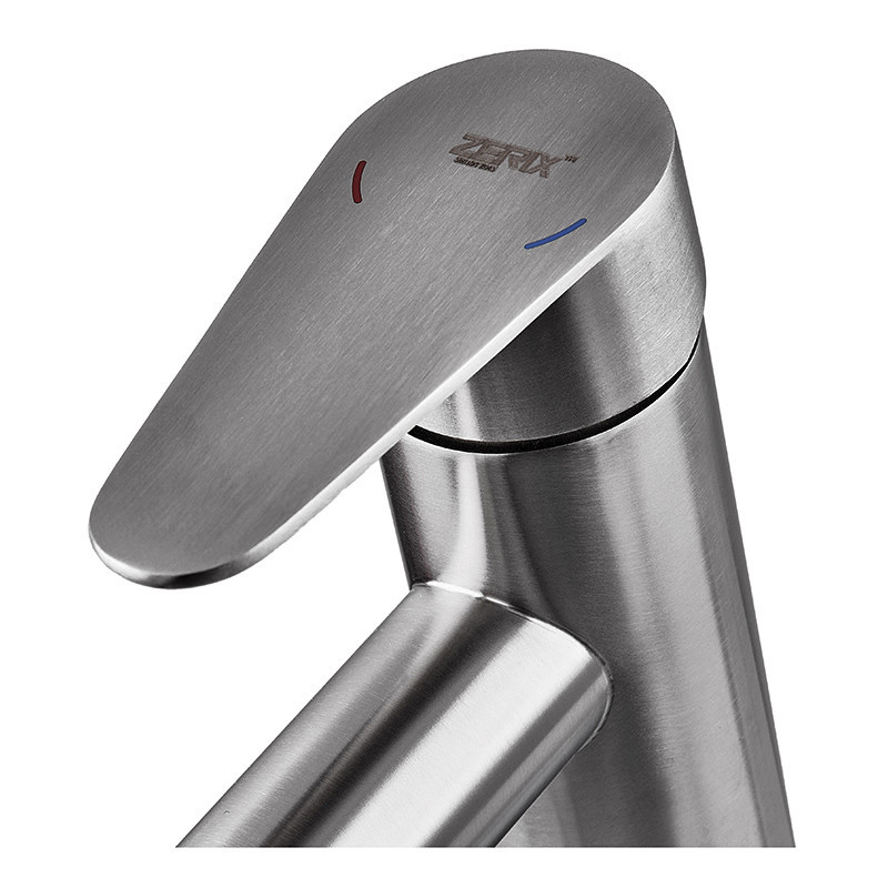 Змішувач ZERIX FOX-001-A з нержавіючої сталі для умивальника Харків - фото 3