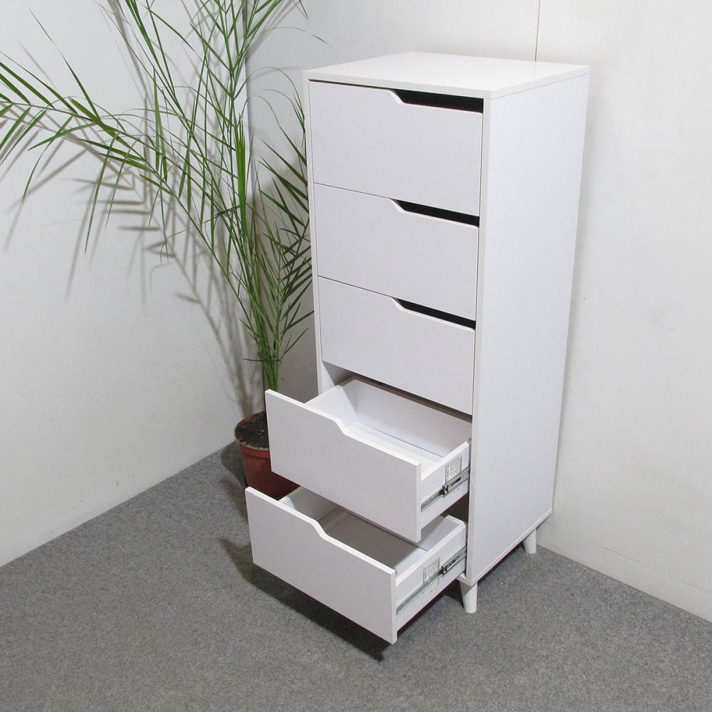 Комод высокий с черными ножками 5 ящиков М-ЗОН Борн 500 Дуб Артизан (MZN-031107) Львов - изображение 6