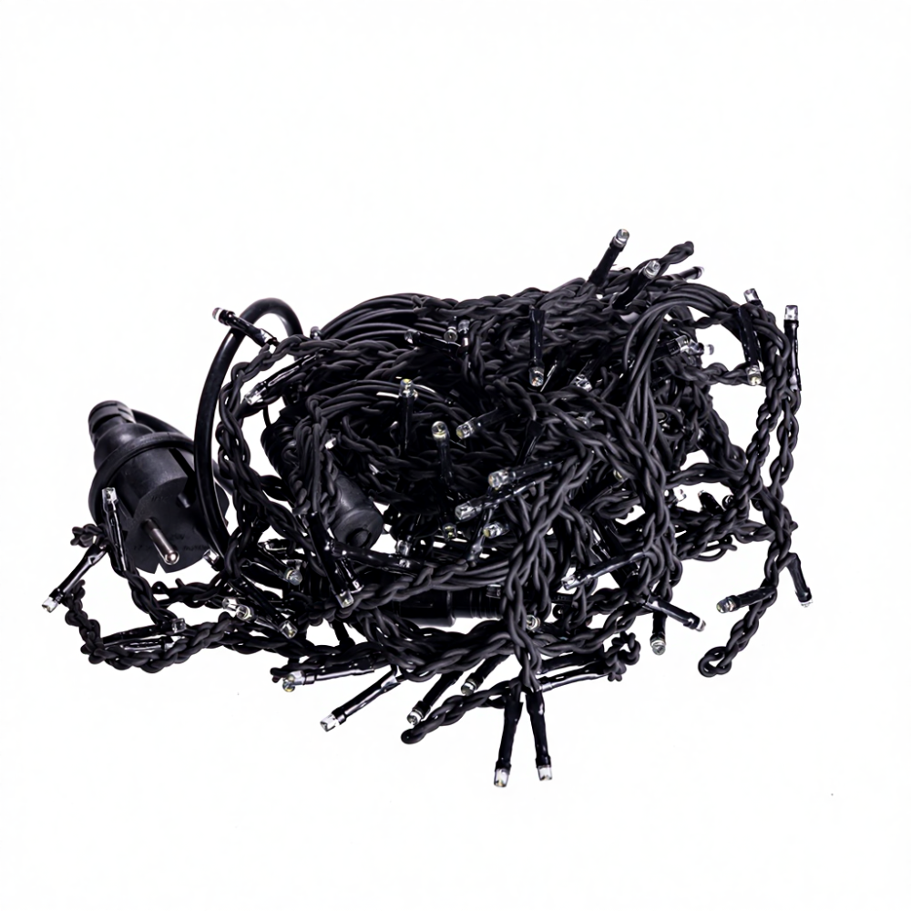 Новорічна гірлянда вулична Бахрома 6 м 105 LED чорний провід Білий 6МBW Київ - фото 3