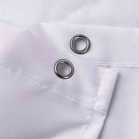 Шторка для ванної та душу з кільцями 180x180 см водовідштовхувальна, шторка для ванної та душової з гачками, сіро-блакитна Кам'янець-Подільський