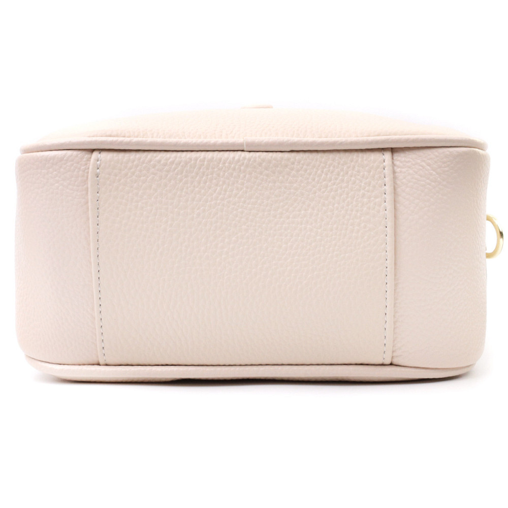 Компактна сумка крос-боді для жінок з натуральної шкіри на кожен день Vintage 22591 Біла Київ - фото 6