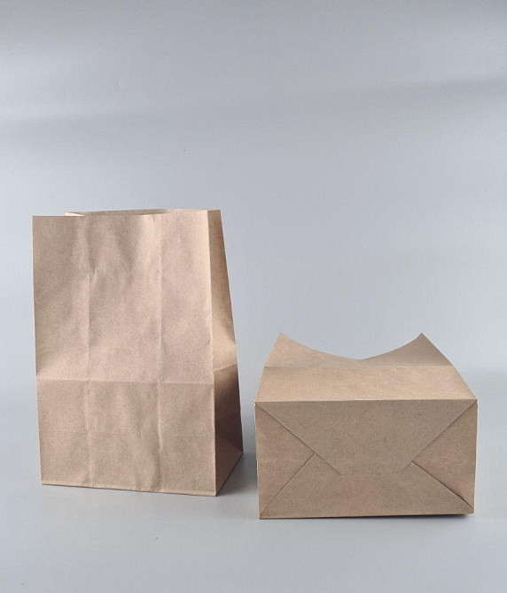 Пакет с дном бумажный 28*19*11,5  коричневый №9 (25 шт) Харьков - изображение 1