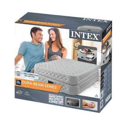 Двуспальная надувная кровать Intex с электронасосом 203 х 152 х 51 см Киев