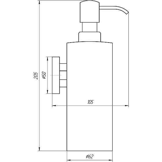 Дозатор жидкого мыла Globus Lux SS 8432 SUS304 (000019458) Киев