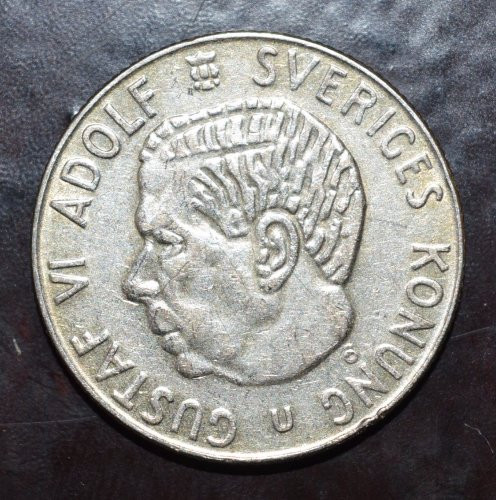 Швеція 1 крона 1965год (срібло) Полтава - фото 1