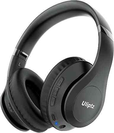 Беспроводные накладные наушники Uliptz ULWH203A Bluetooth 5.3, 65 часов, 6 EQ, Hi-Fi, микрофон, 3,5 мм, черные Киев