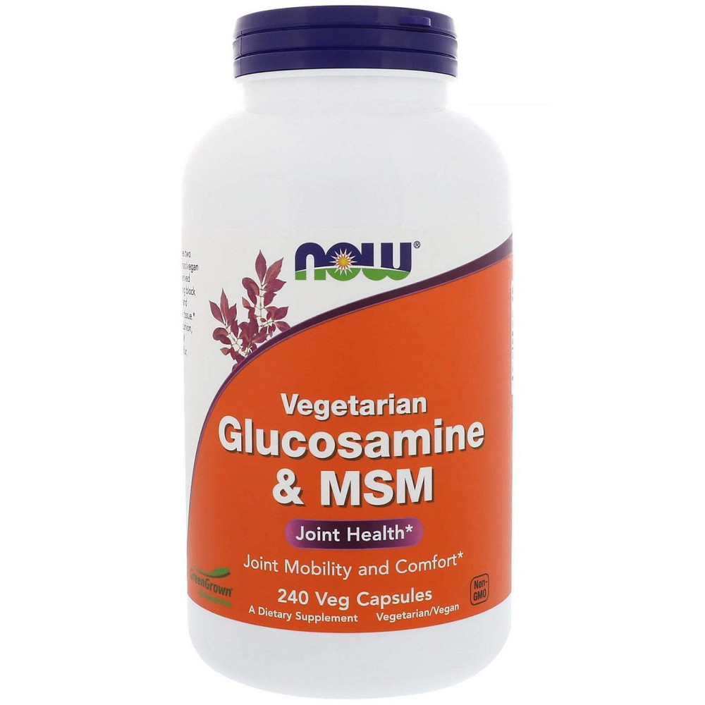 Глюкозамін і МСМ Now Foods Glucosamine & MSM 240 вегетаріанських капсул Київ - фото 1