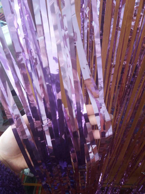 Шторка з дощику для фотозони 2м на 1м рожевий Київ - фото 5