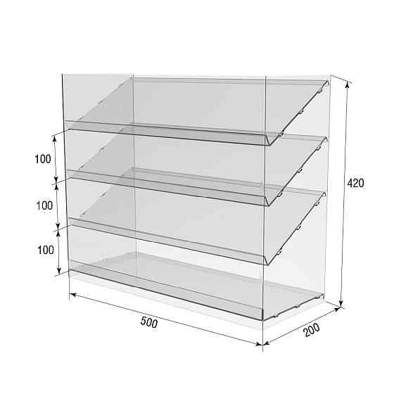 Підставка вітрина EKOSTAR 4 полиці 500х200х420 Київ