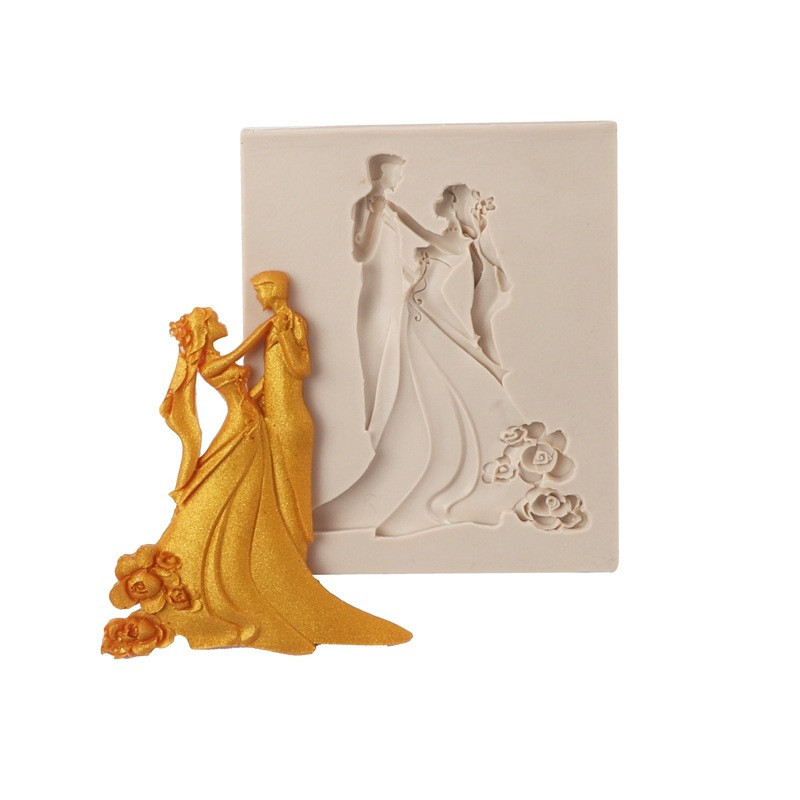 Молд силиконовый свадебный 102 на 83 мм серый Киев - изображение 1