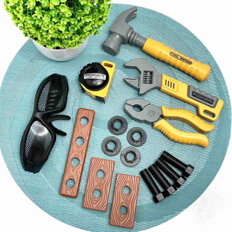 Набір інструментів 19 предметів жилет маска окуляри болти молоток плоскогубці Жовтий (T015A) Чернигов - изображение 8