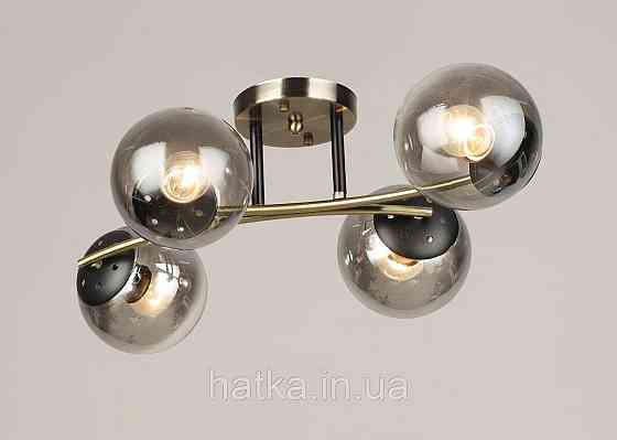 Люстра стельова на 4 плафони VALESO K2317/4 бронза+чорний E27 Київ