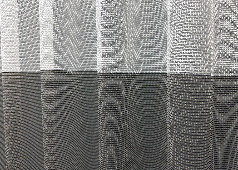 Тюль VR-Textil 1748т Сітка Льон Білий з графітовим 400х270 см (42-0895) Київ - фото 5