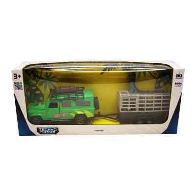 Машина Techno Drive Land Rover причепом і динозавром (520178.270) Вінниця