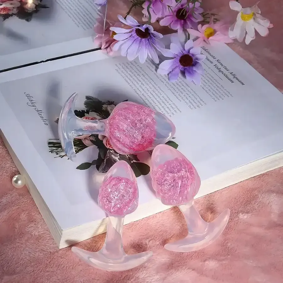 Анальна пробка Liebe Seele Icecream-shaped Crystal Anal Plug - Pink Medium Львів - фото 4