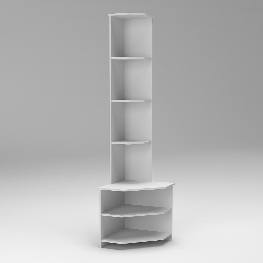 Стеллаж угловой Favorit F-7, Белый, 530/530/2100 Львов - изображение 1