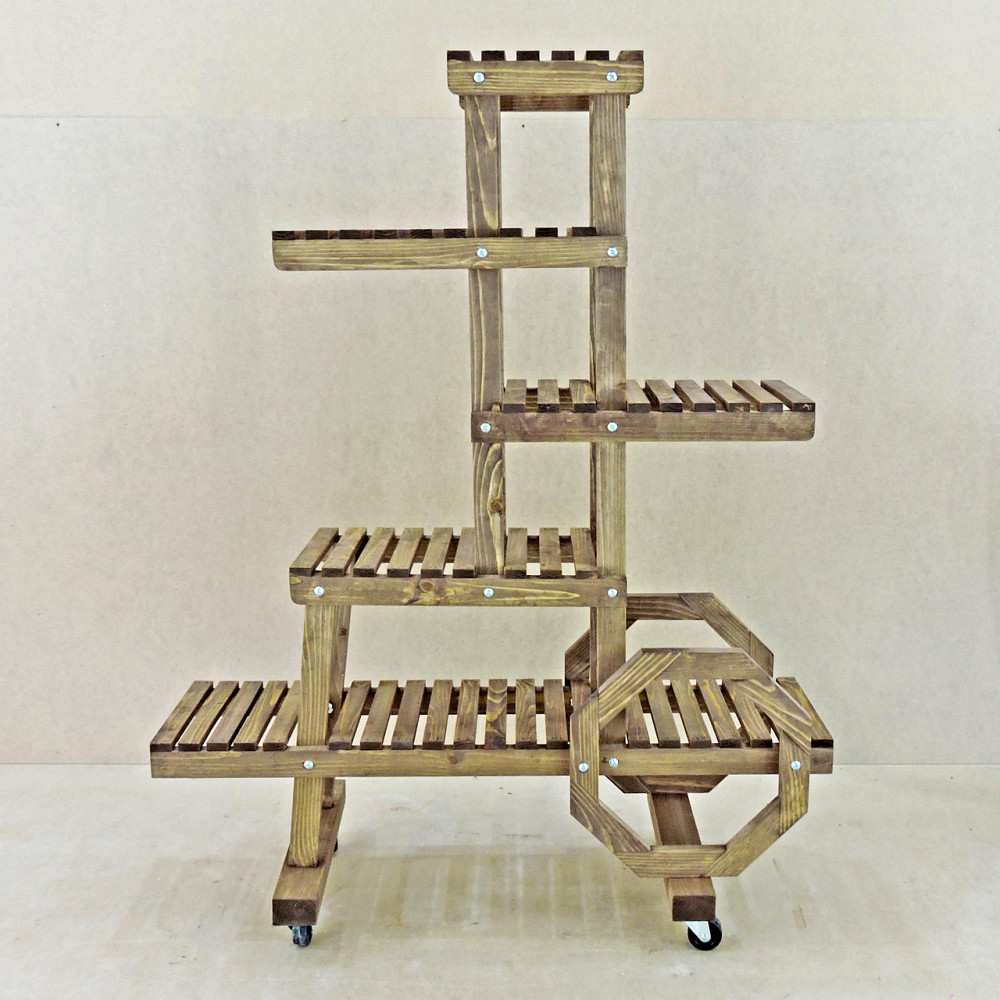 Підставка для квітів "Муліно" на коліщатках капучино Миколаїв - фото 6