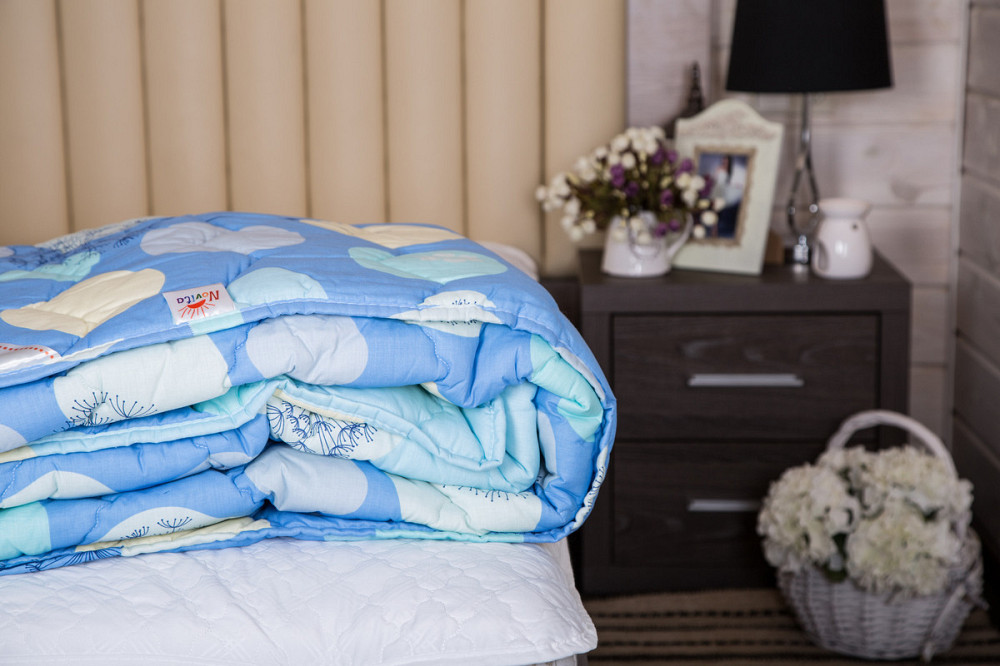 Ecotton Ковдра Ecotton Євро 200х220 см антиалергенна із бязі блакитна 40-0607 Blue Коломия - фото 1