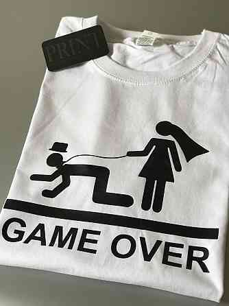 Мужская\Женская футболка 100% хлопок -  GAME OVER Черновцы